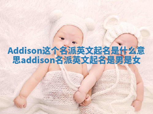 Addison这个名派英文起名是什么意思_addison名派英文起名是男是女