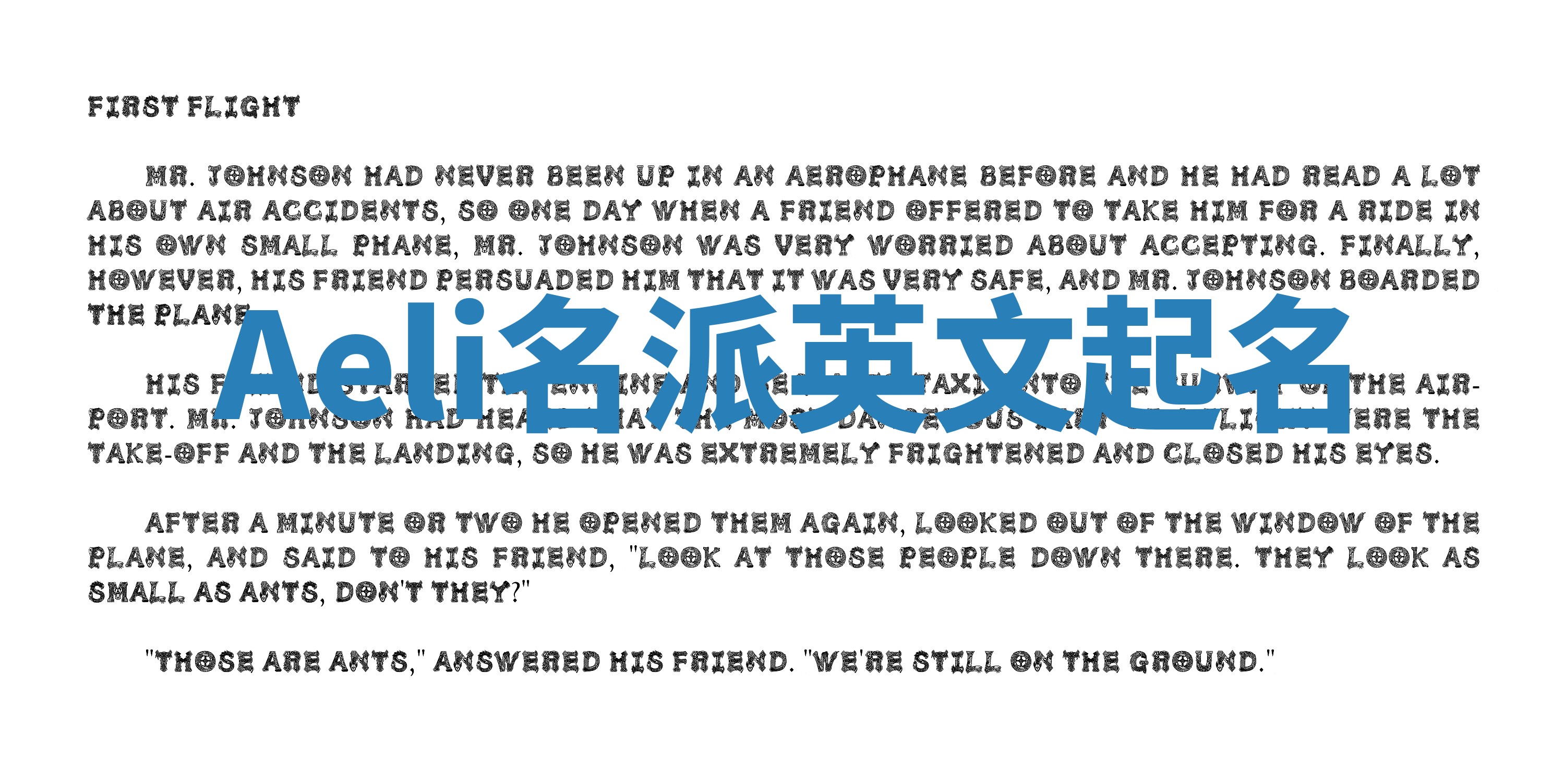 Aeli名派英文起名