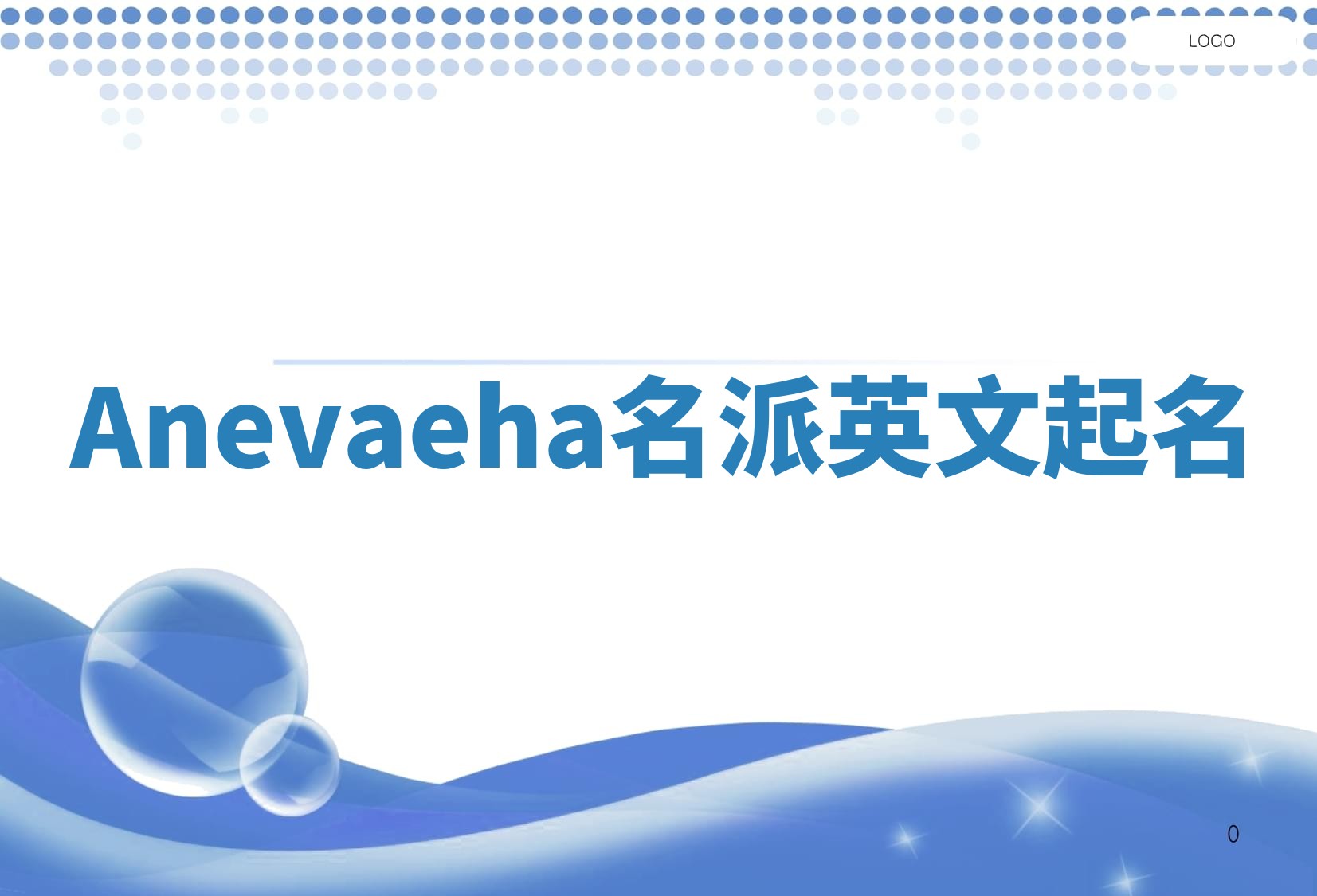 Anevaeha名派英文起名