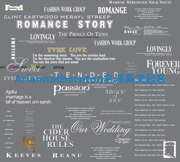 Ariannathornton名派英文起名