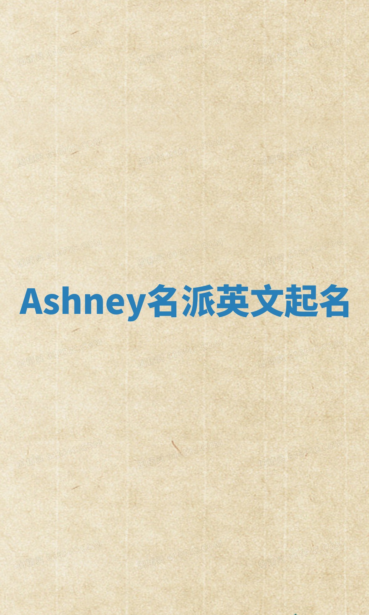 Ashney名派英文起名