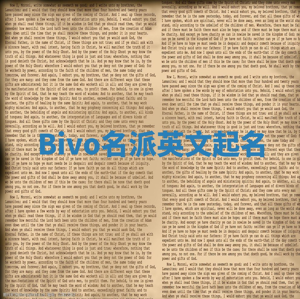 Bivo名派英文起名