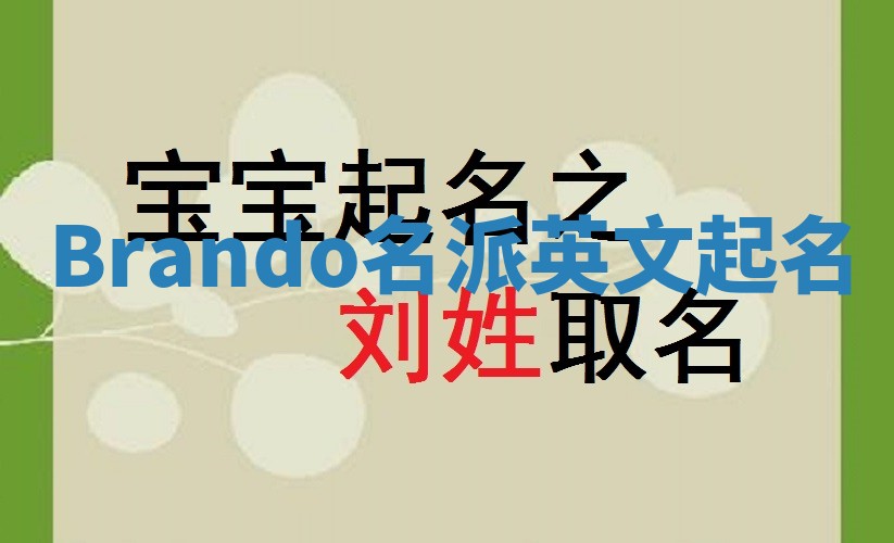 Brando名派英文起名