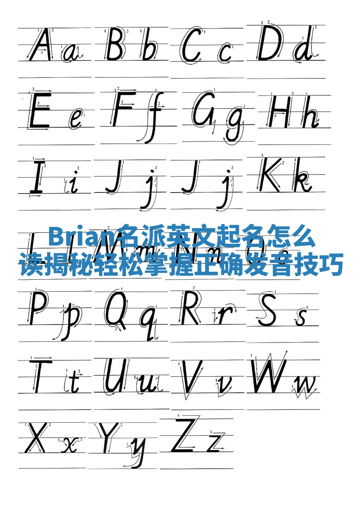 Brian名派英文起名怎么读揭秘 轻松掌握正确发音技巧