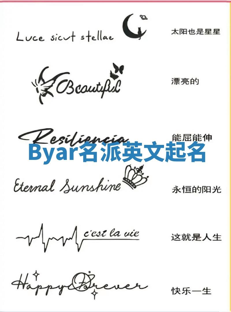 Byar名派英文起名