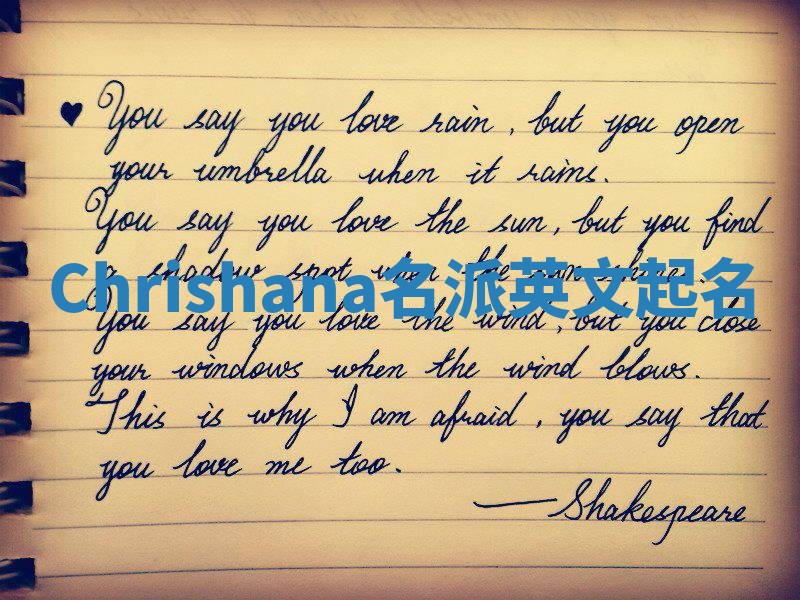 Chrishana名派英文起名