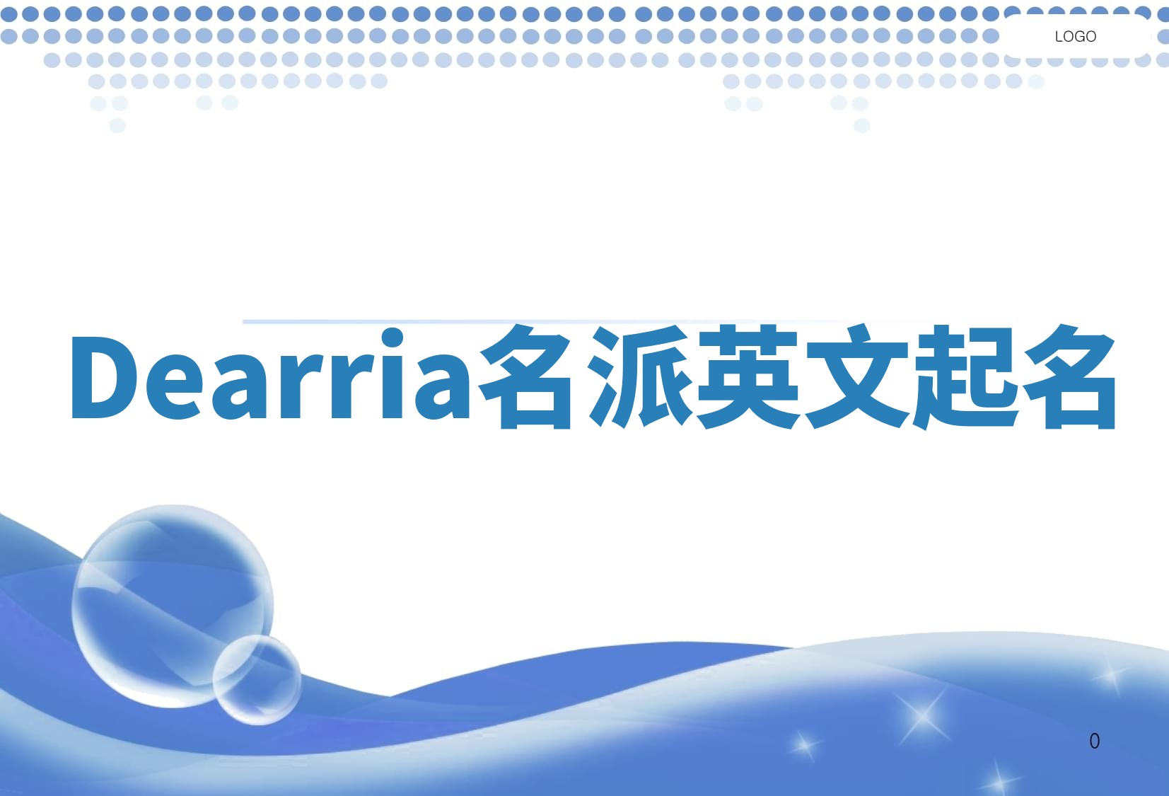 Dearria名派英文起名