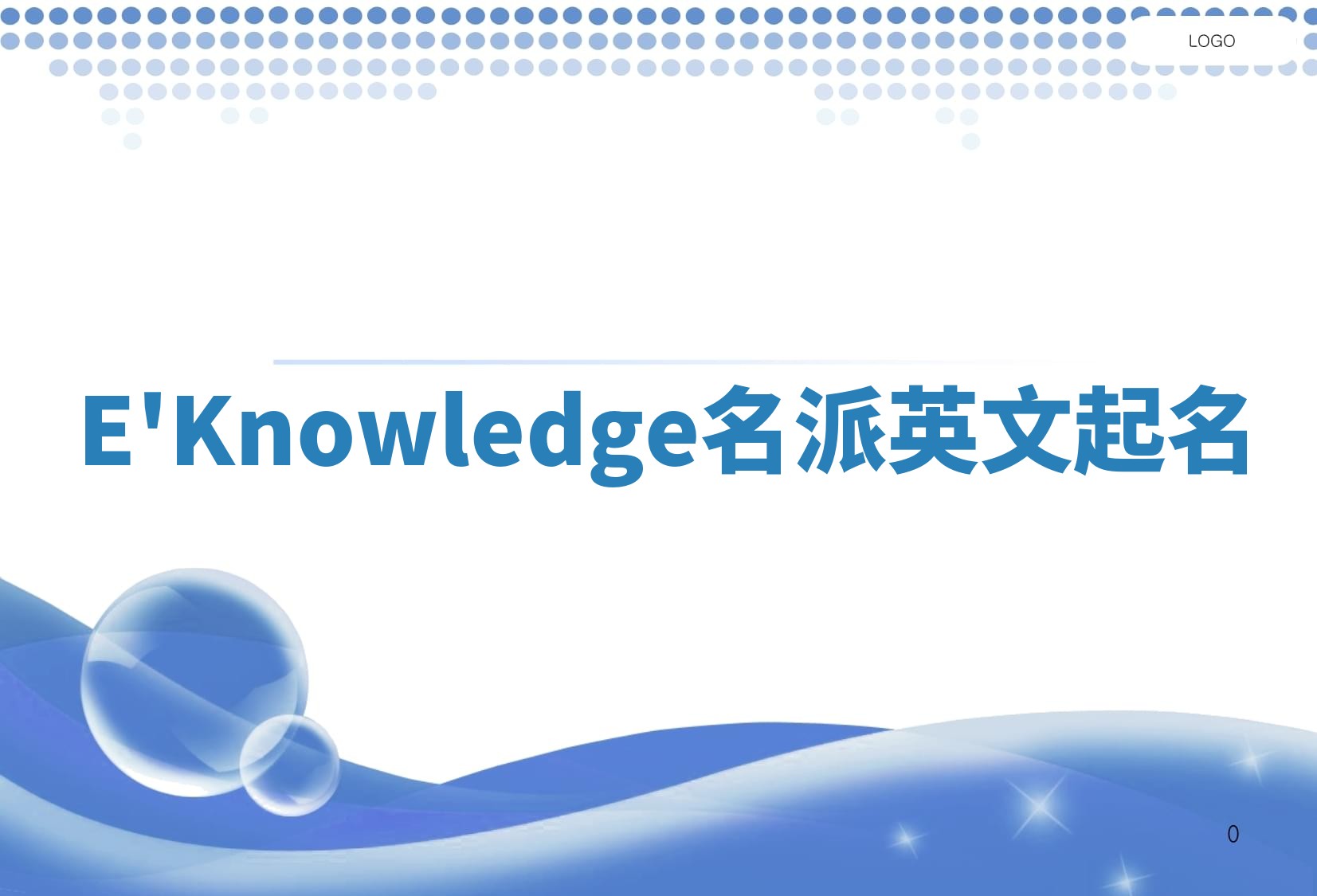 E'Knowledge名派英文起名