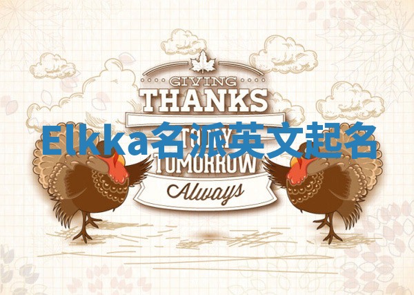Elkka名派英文起名