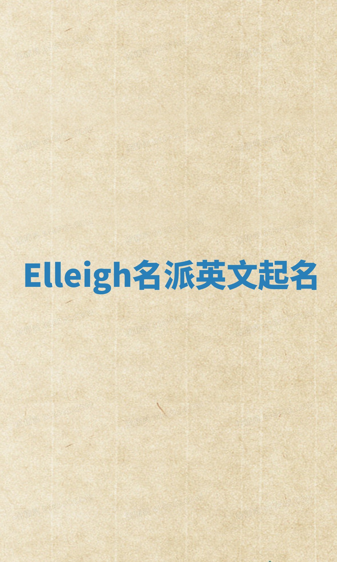 Elleigh名派英文起名