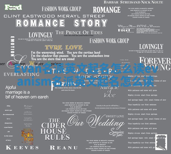 Evan名派英文起名怎么读 evanism名派英文起名怎么读