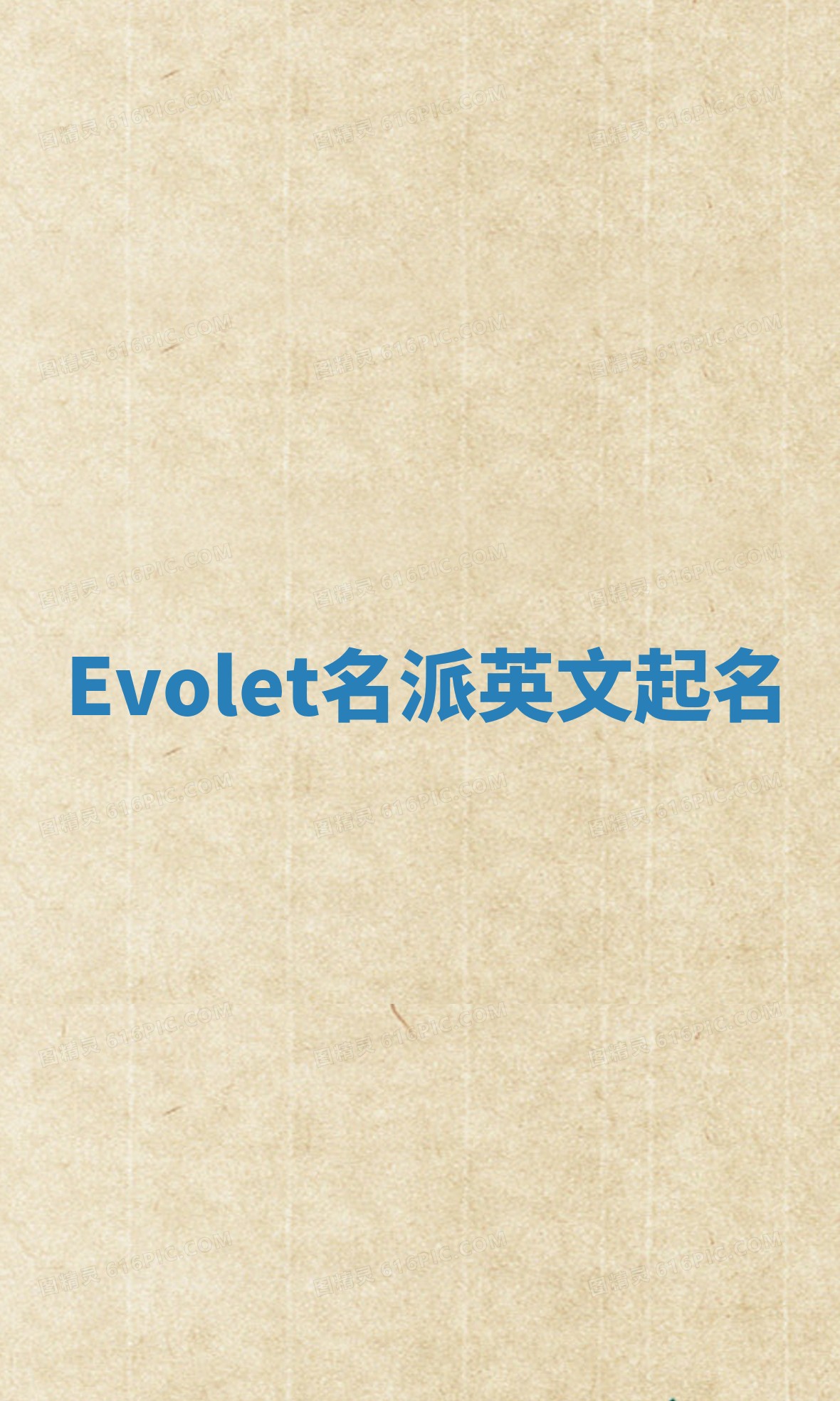 Evolet名派英文起名