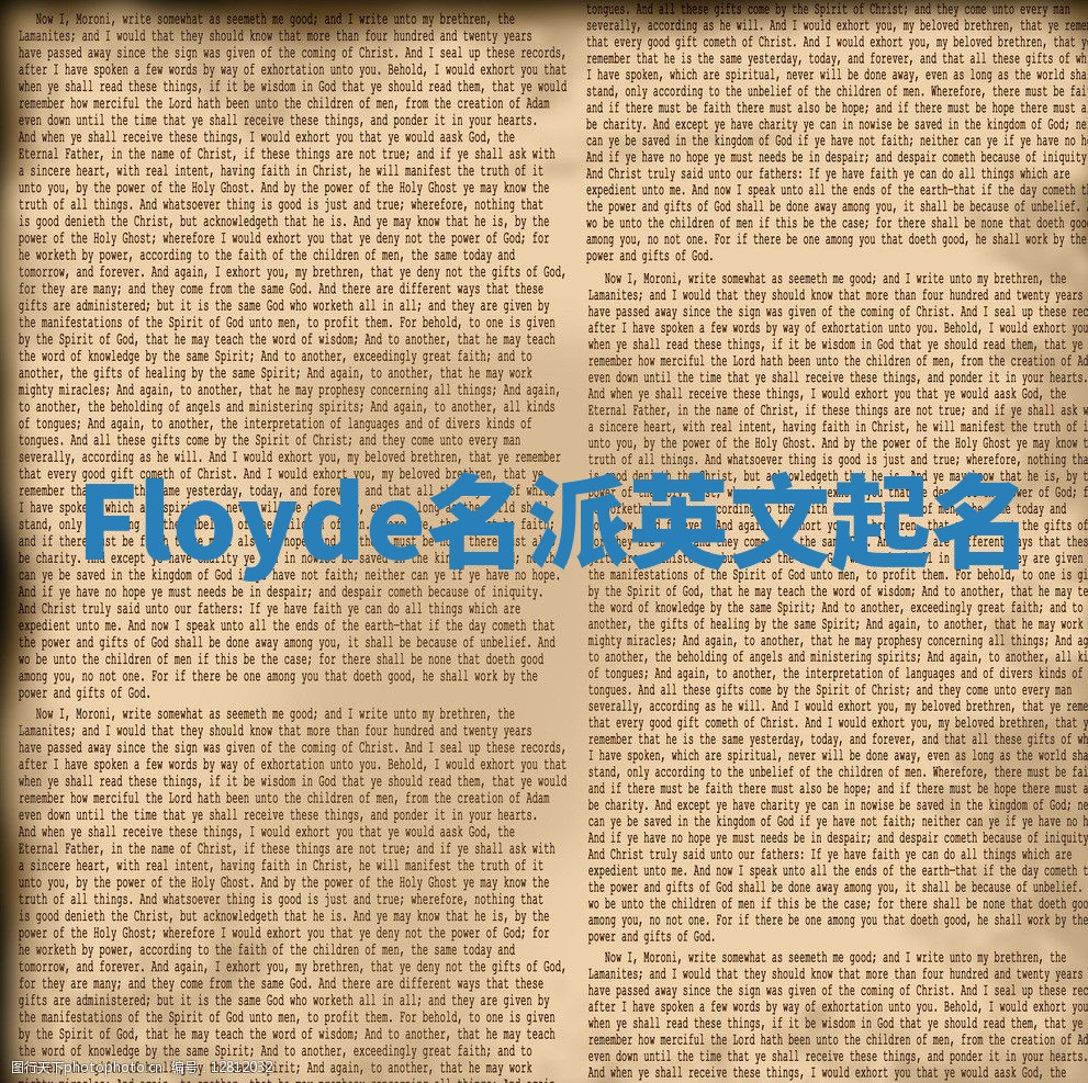 Floyde名派英文起名