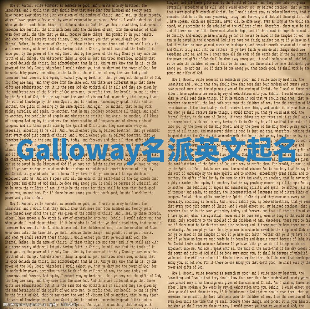Galloway名派英文起名