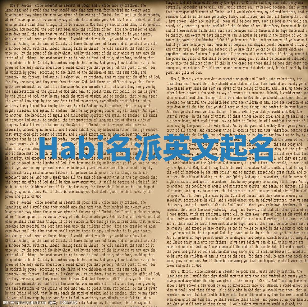 Habi名派英文起名
