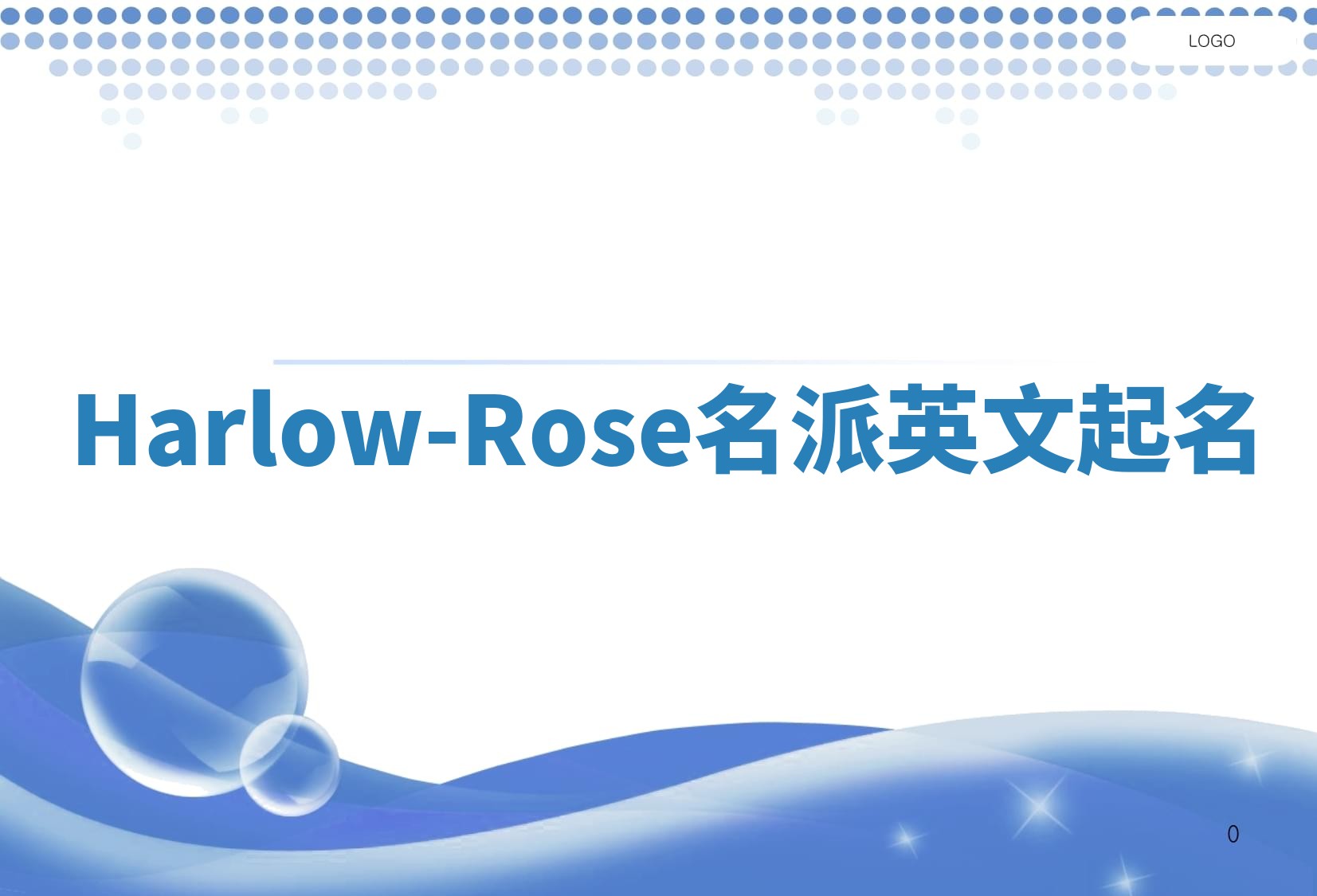 Harlow-Rose名派英文起名