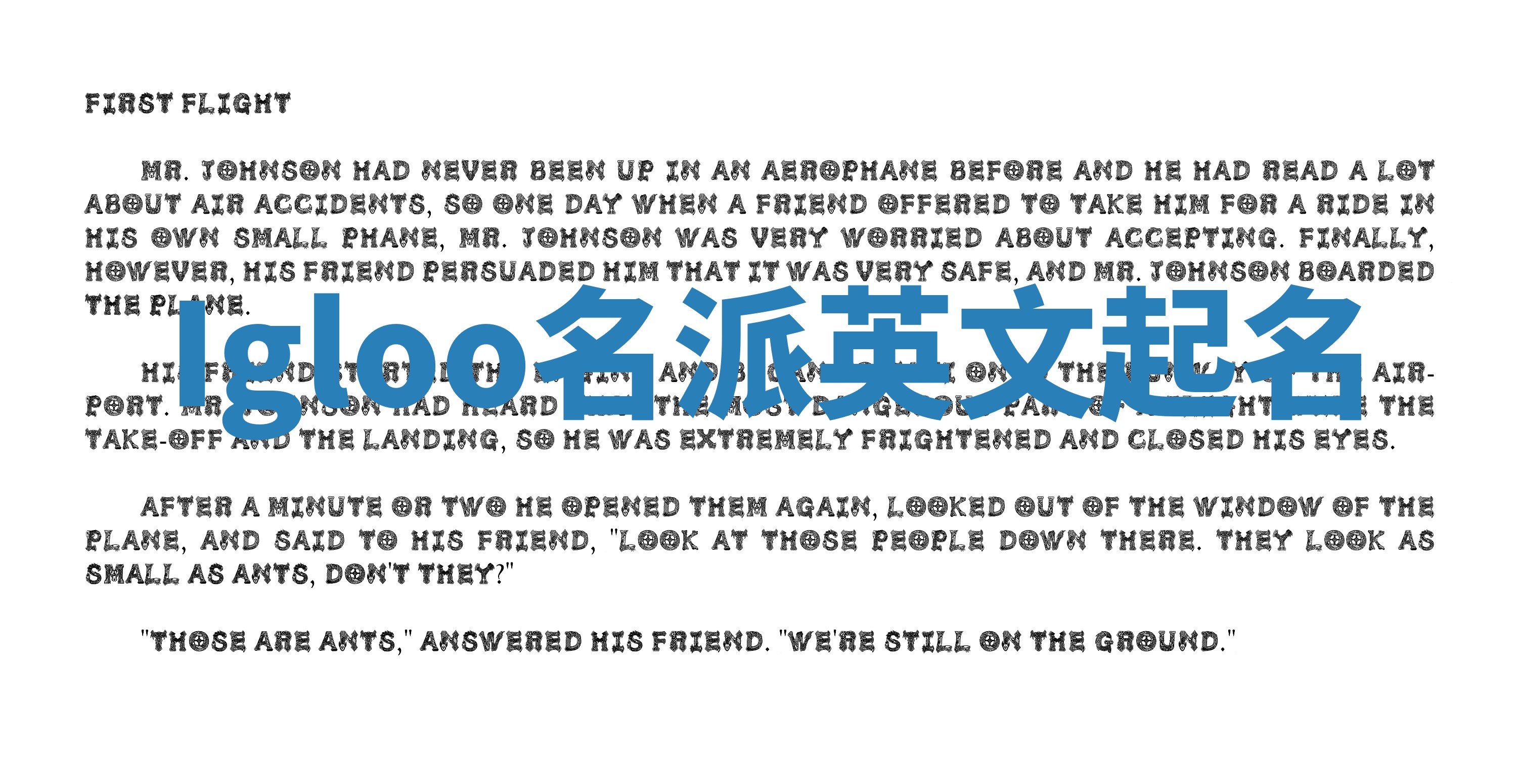 Igloo名派英文起名