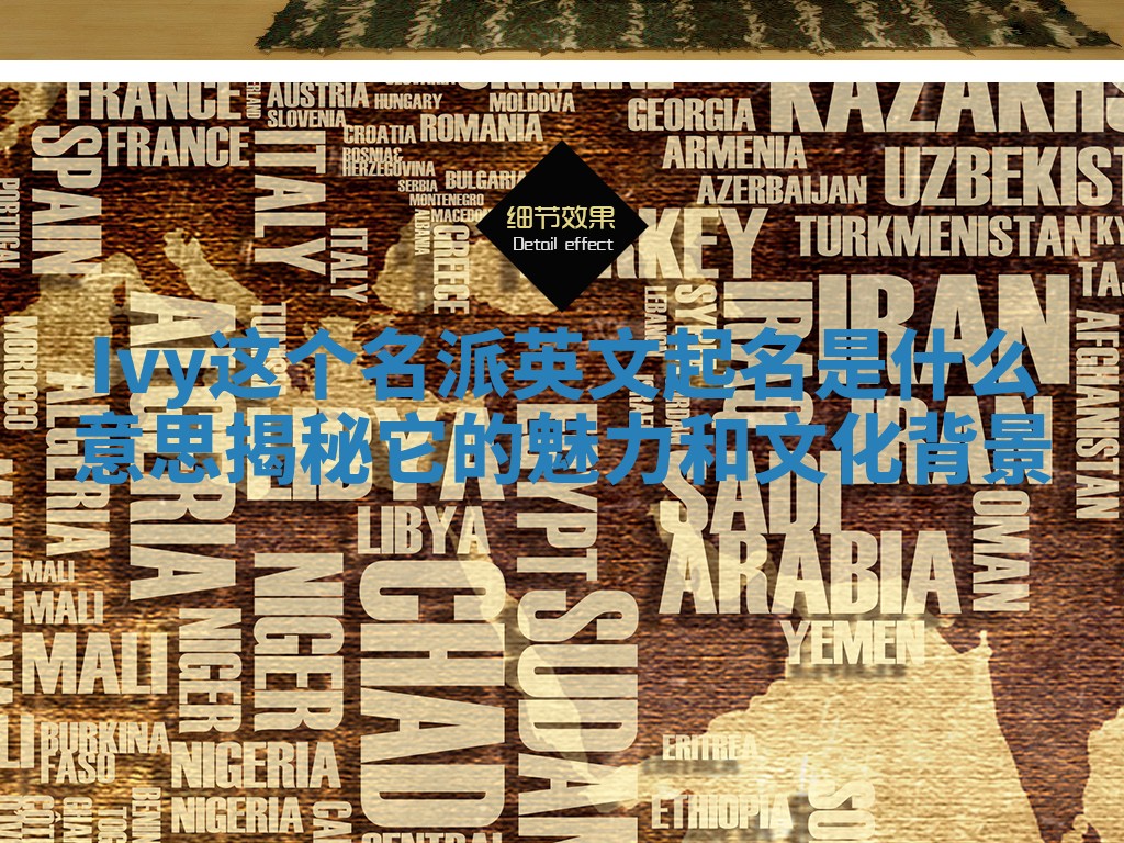 Ivy这个名派英文起名是什么意思揭秘它的魅力和文化背景