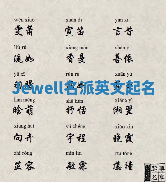 Jewell名派英文起名