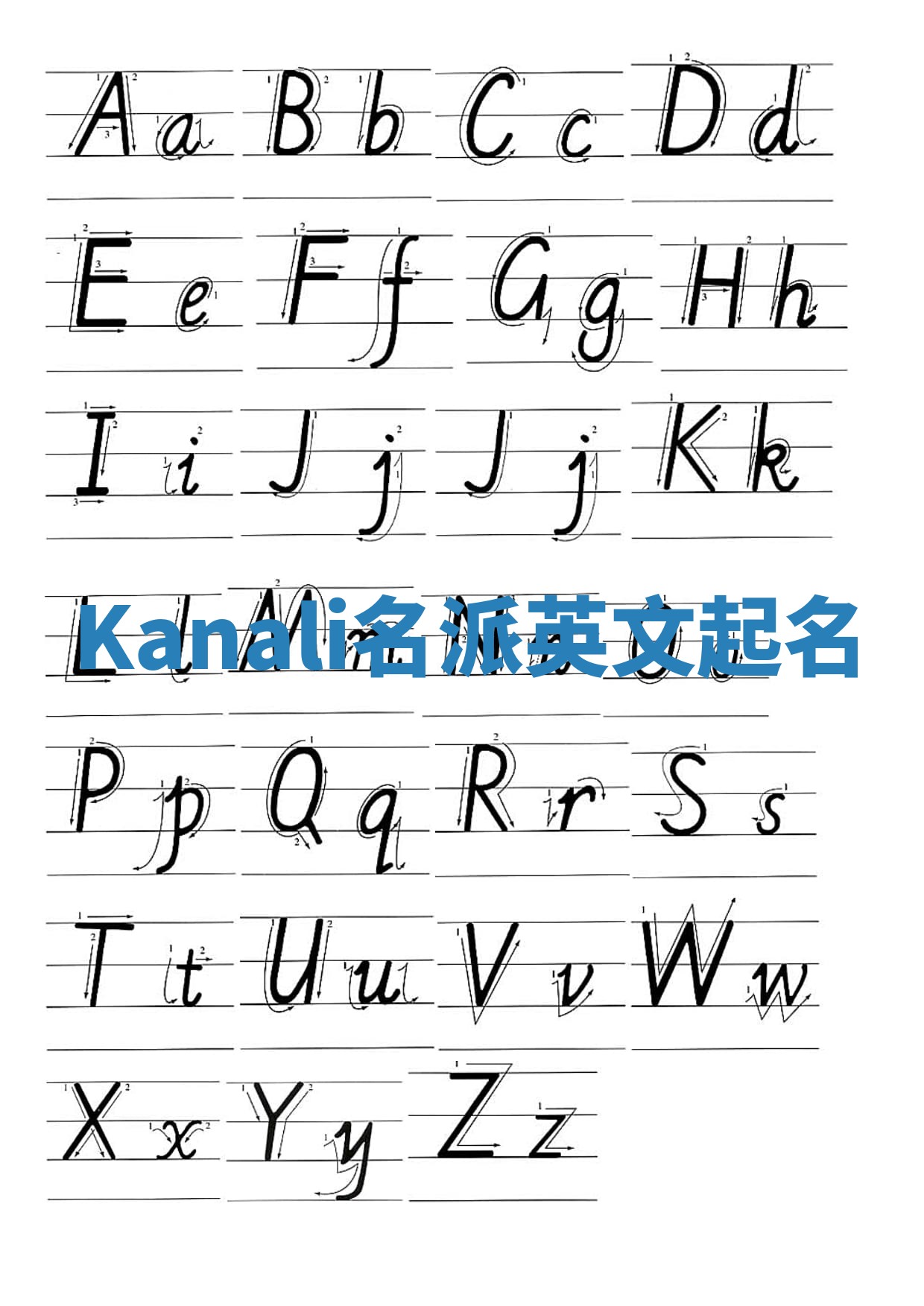 Kanali名派英文起名