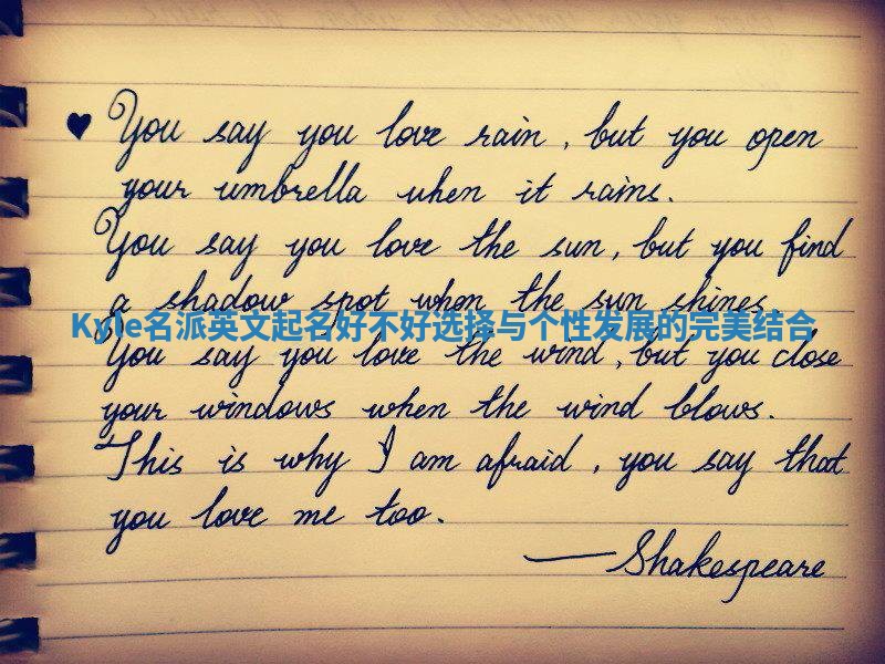 Kyle名派英文起名好不好选择与个性发展的完美结合