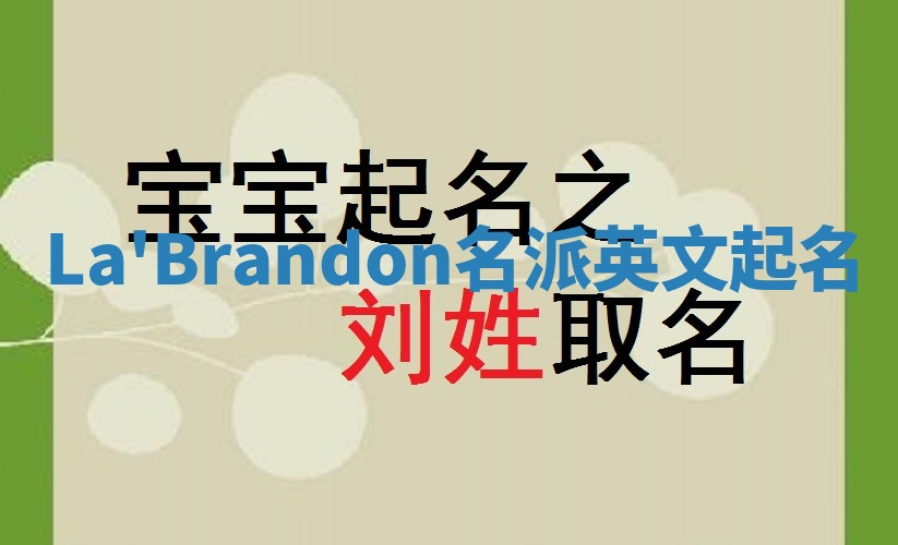 La'Brandon名派英文起名