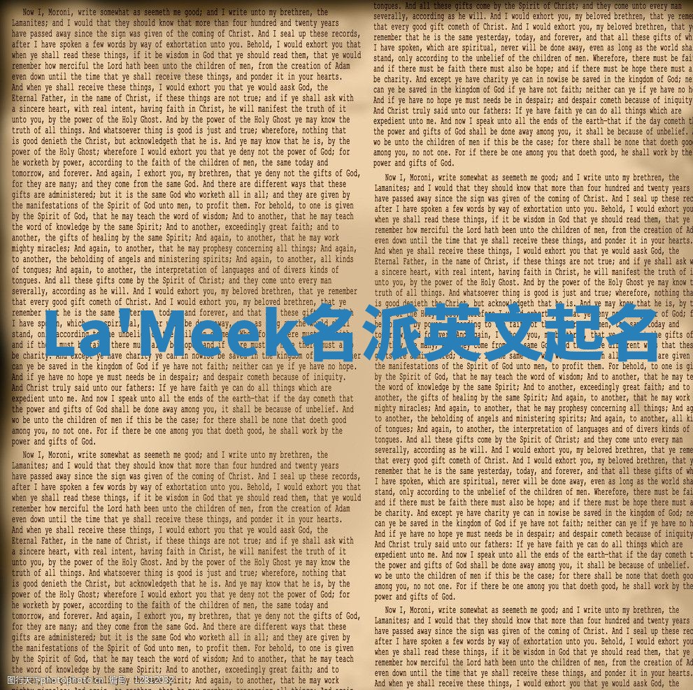 La'Meek名派英文起名