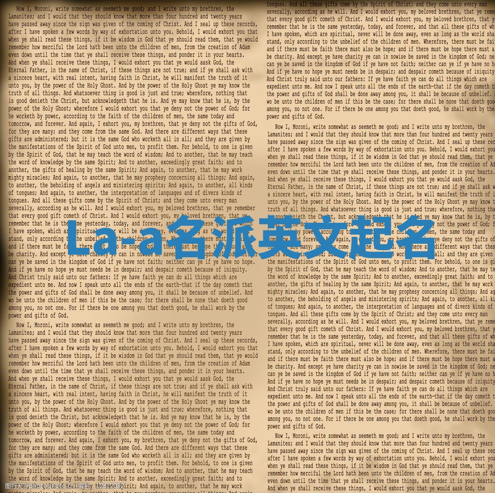La-a名派英文起名