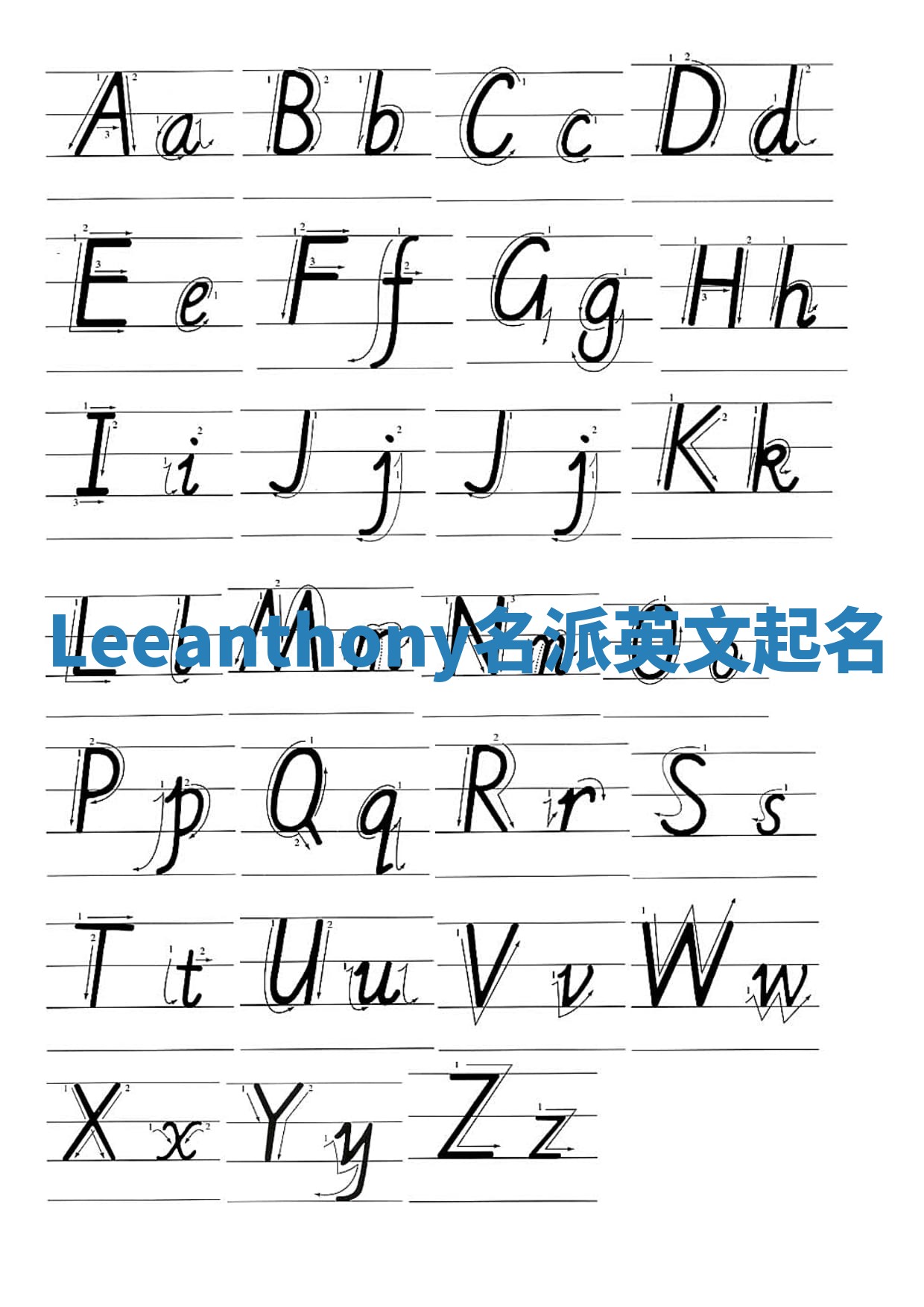 Leeanthony名派英文起名