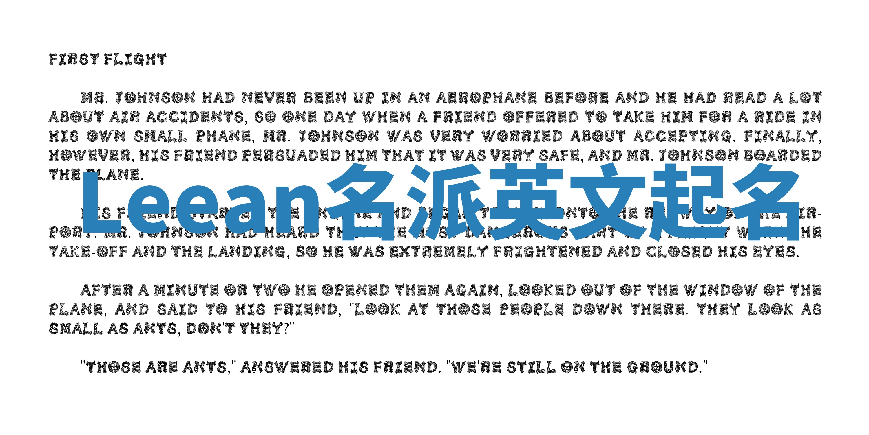 Leean名派英文起名