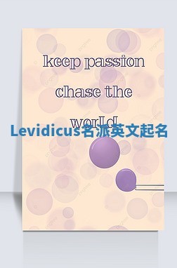 Levidicus名派英文起名
