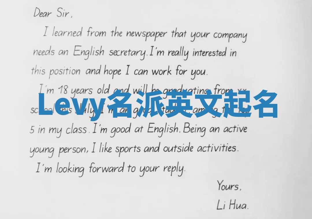Levy名派英文起名
