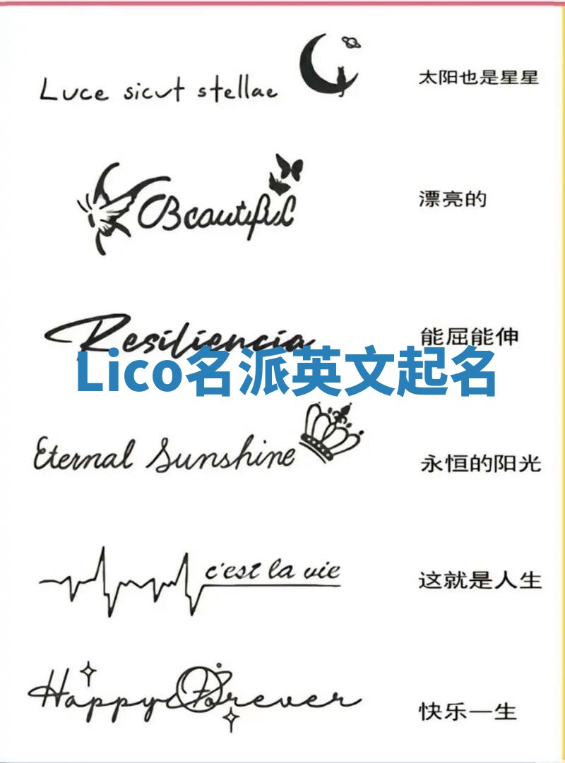 Lico名派英文起名