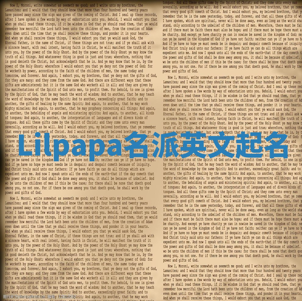 Lilpapa名派英文起名