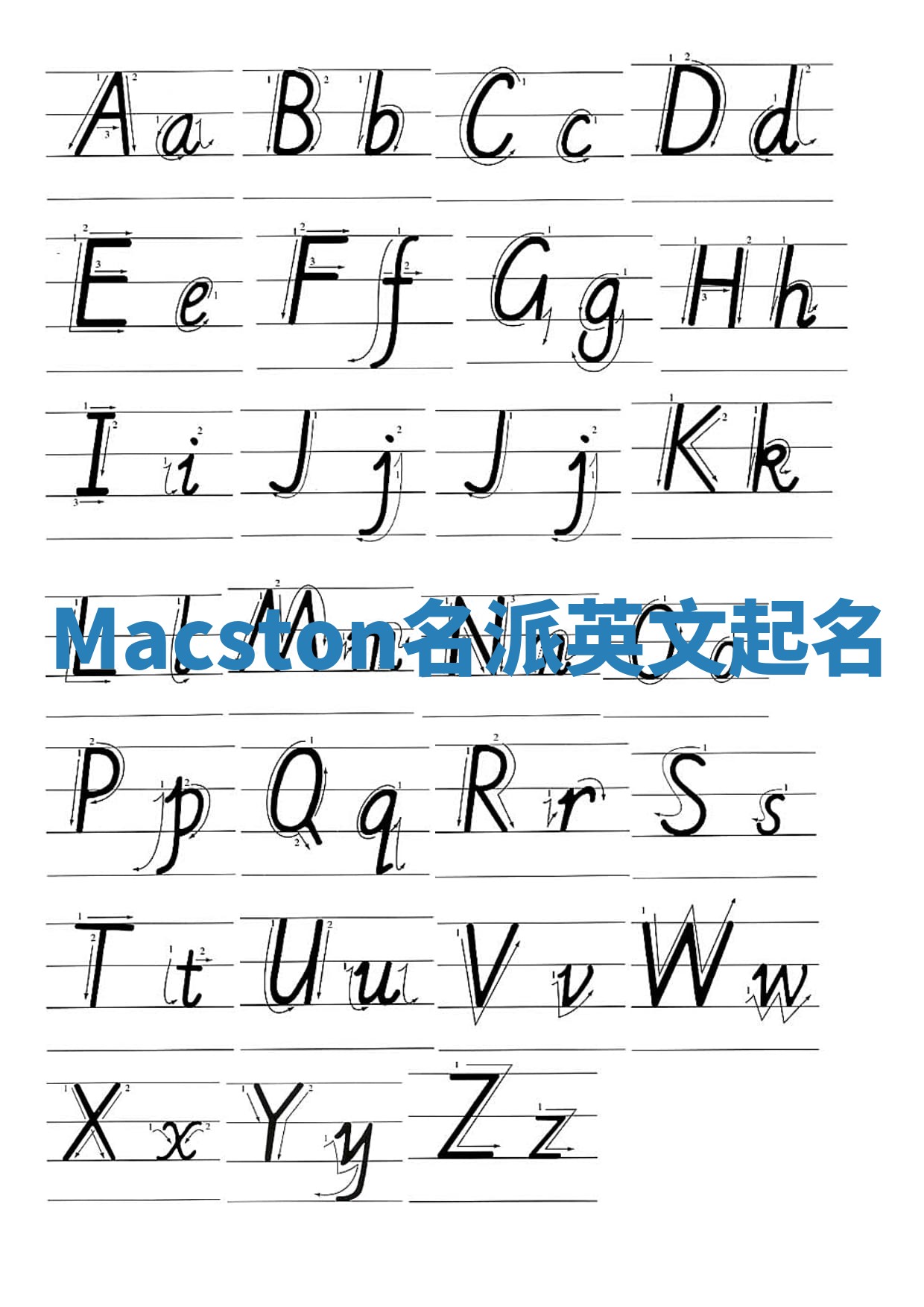 Macston名派英文起名