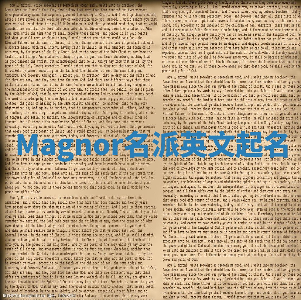 Magnor名派英文起名