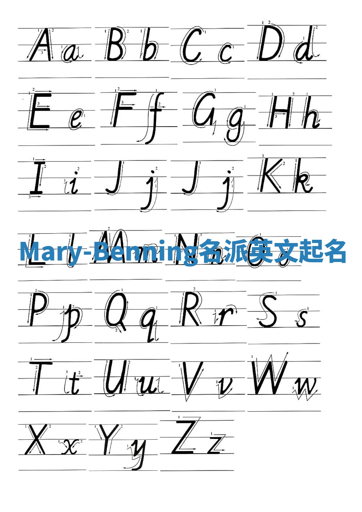 Mary-Benning名派英文起名