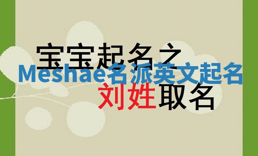 Meshae名派英文起名