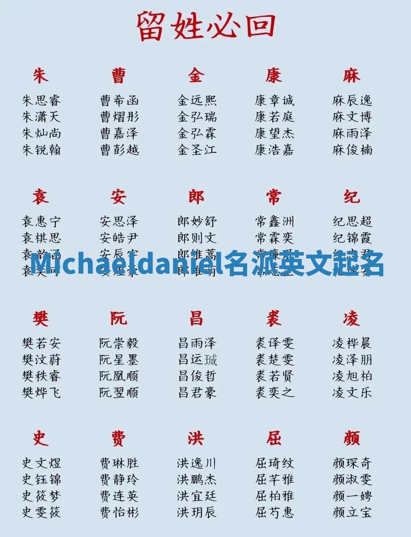 Michaeldaniel名派英文起名 Michaeldaniel名派英文起名