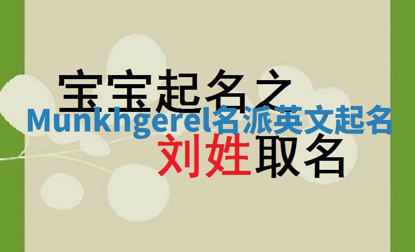 Munkhgerel名派英文起名
