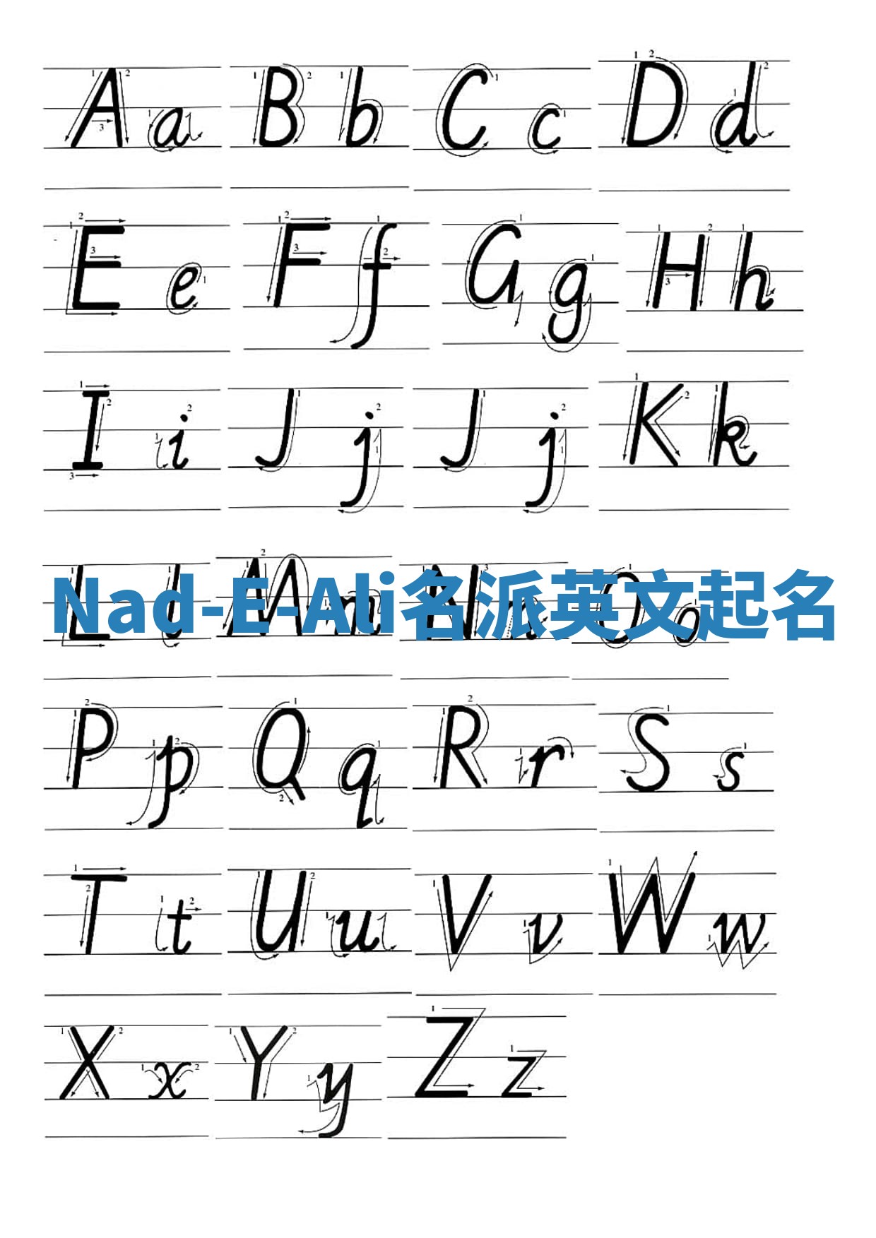 Nad-E-Ali名派英文起名