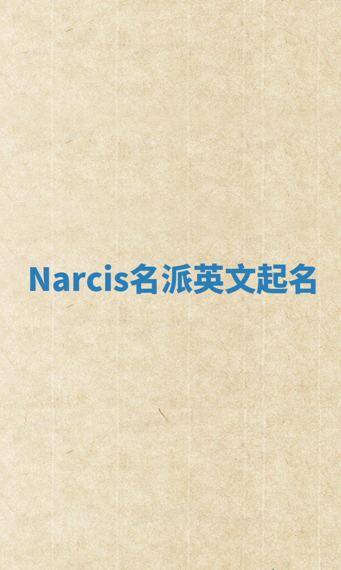 Narcis名派英文起名