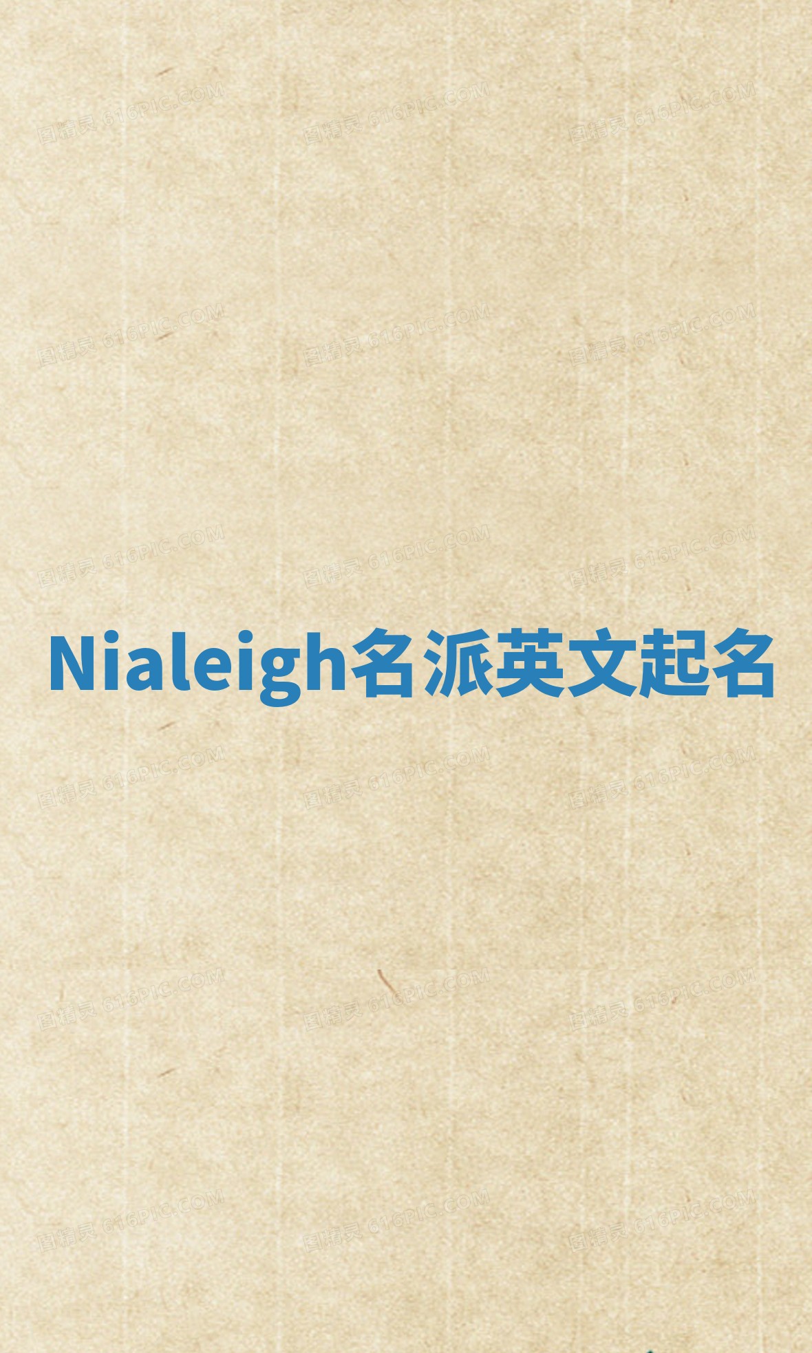 Nialeigh名派英文起名