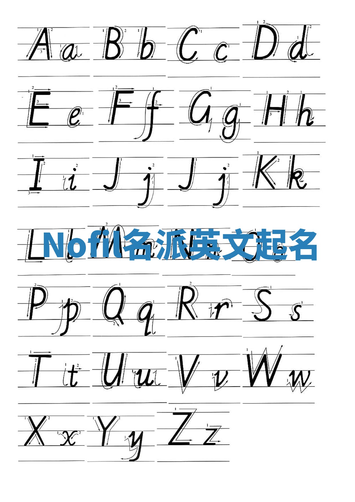 Nofil名派英文起名