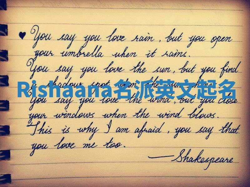 Rishaana名派英文起名