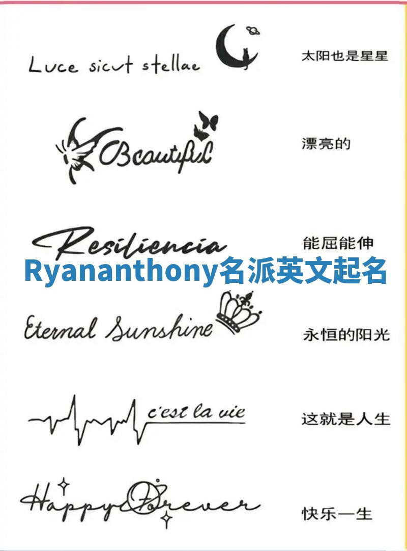 Ryananthony名派英文起名
