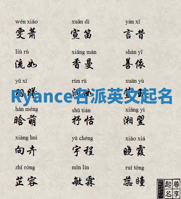 Ryance名派英文起名