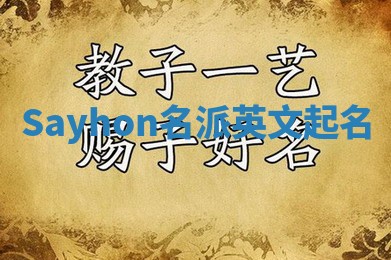 Sayhon名派英文起名