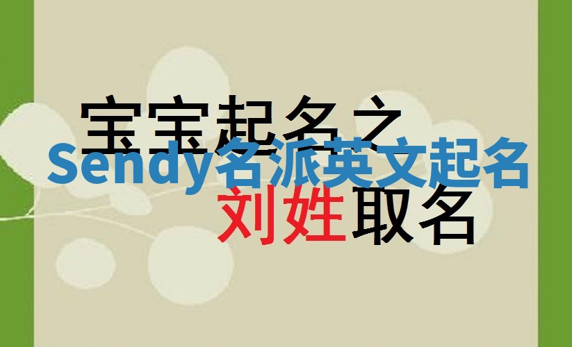 Sendy名派英文起名