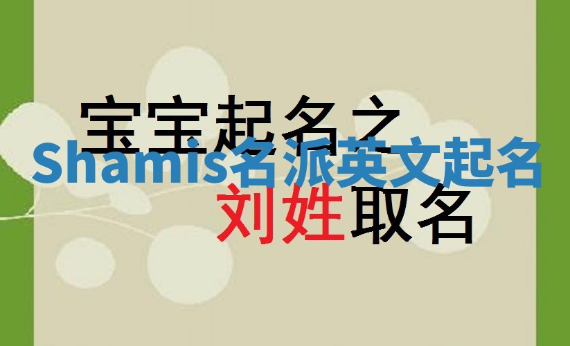 Shamis名派英文起名